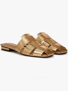 Franco Sarto Tavana Fisherman gold sandals